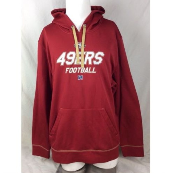 NEW NFL San Francisco Boys Youth Size S,L Long Sleeve Hoodie Red//Gold NWT